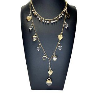 Karla Jordan Charm Necklace Heart Love Necklaces - Set of Two